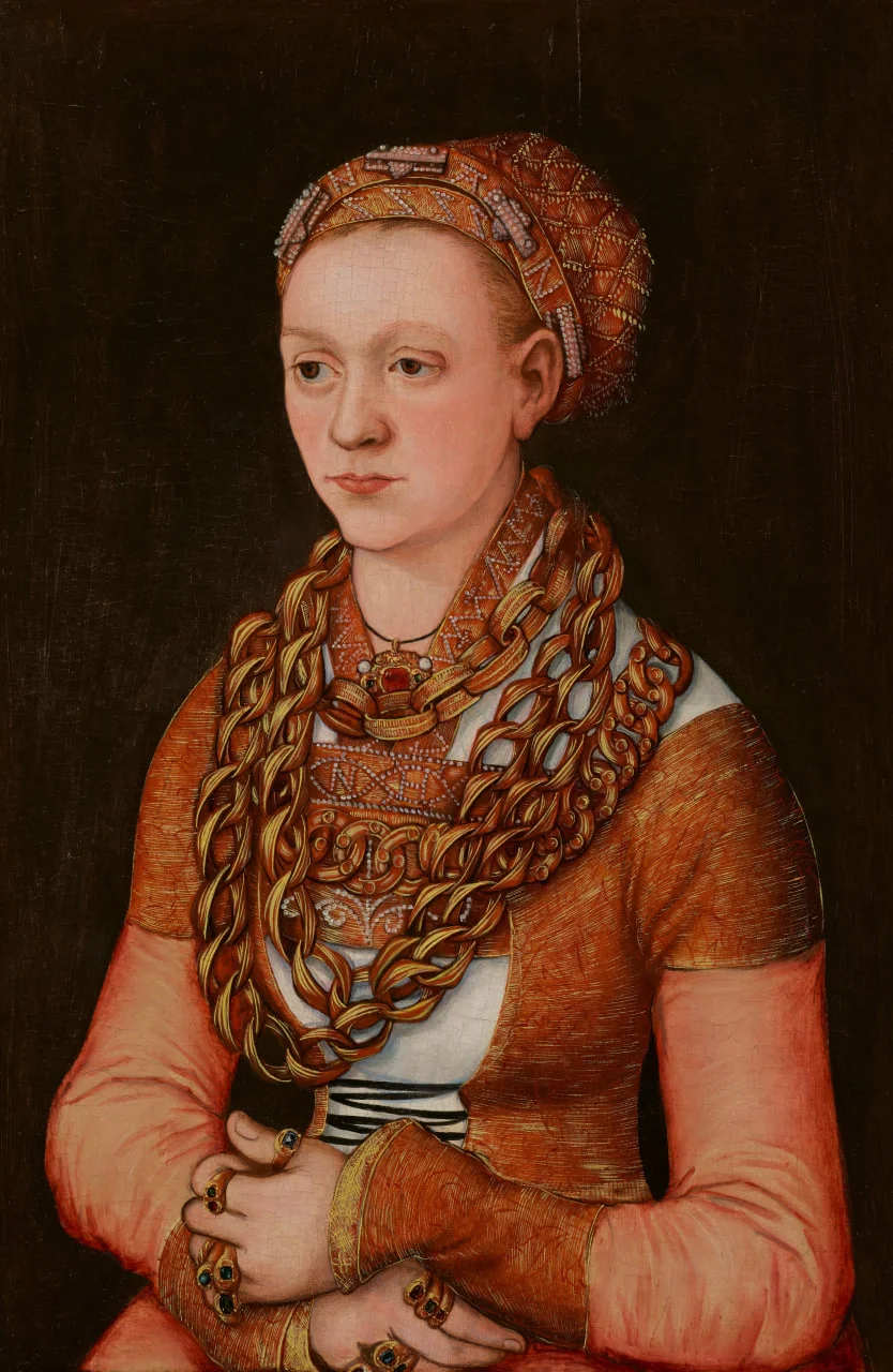 Portrait of Anna Buchner, née Lindacker, c. 1520, Lucas Cranach the Elder, German, (Saxony)/Getty Images