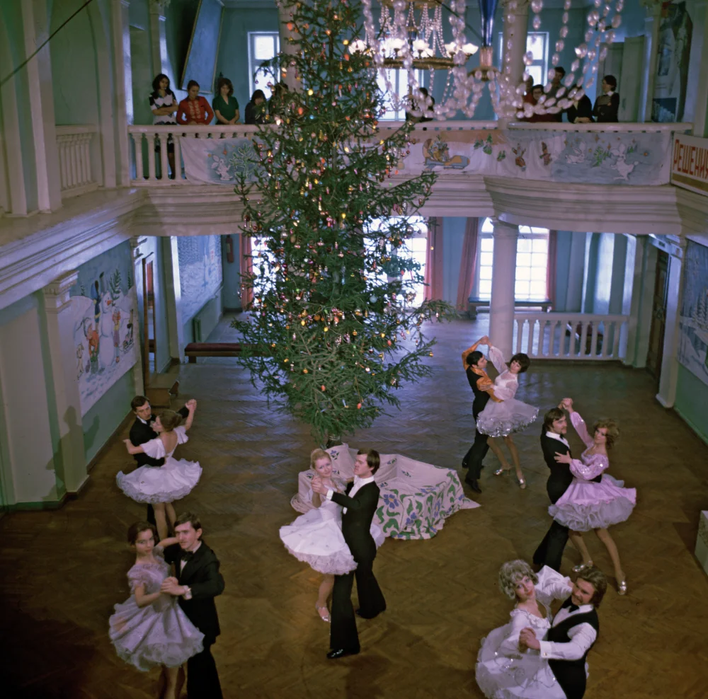 Ballroom dance ensemble at the New Year's party at the club of the Alma-Ata Cotton Mill named after the 50th Anniversary of October/Yuri Kuidin/RIA Novosti