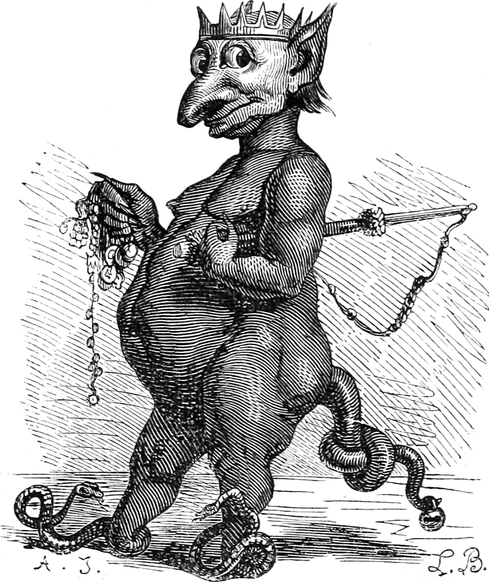 Жак Коллен де Планси. Абраксас из «Инфернального словаря». 19 век. Иллюстрация из «Адского словаря»/Wikimedia Commons