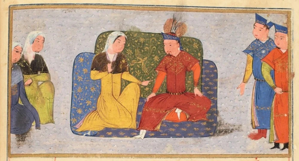 Чингисхан и Ван-хан. Cборник летописей Рашид ад-Дина. Иран, 1430 год / Bibliothèque nationale de France. Département des Manuscrits. Division orientale / Wikimedia Commons