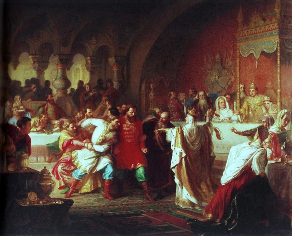 Karl Huns  “Grand Duchess Sophia Of Lithuania At Vasily Tiomniy's Wedding”  1861. Vytautas the Great Military Museum, Kaunas, Lithuania/Alamy