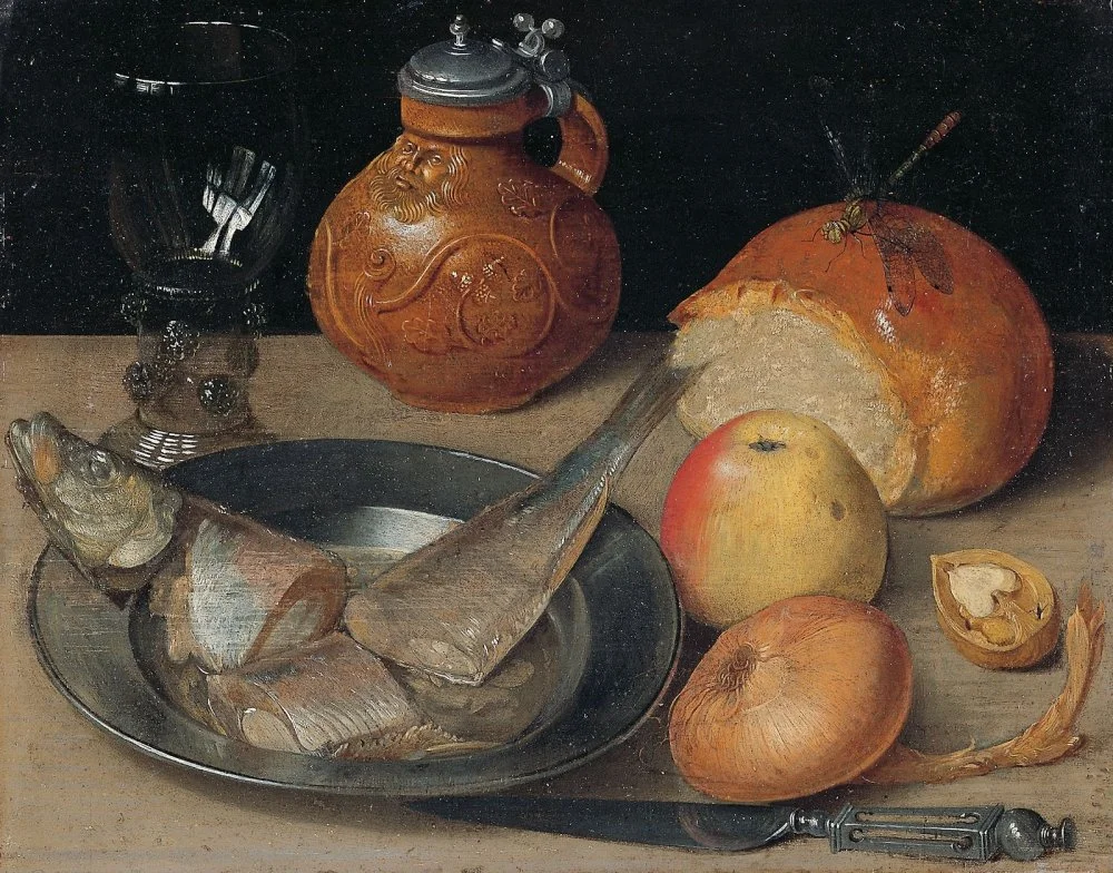  ‘Still life with herring und Bartmann’ by Georg Flegel (1679)/Wikimedia commons