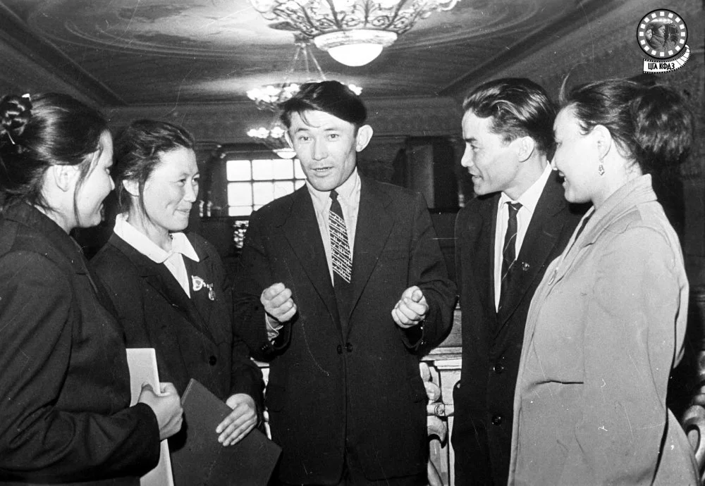 Шамши Калдаяков на встрече со слушателями. Алматы. 1962 год / ЦГА КФДЗ РК
