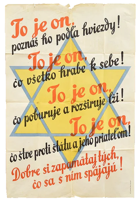 Anti-semitic poster in Slovakia/from open access