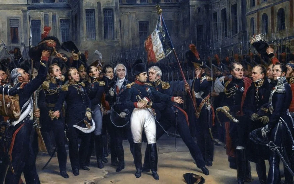 Antoine Montfort. Napoleon's farewell to the Imperial Guard. 1814 /Alamy