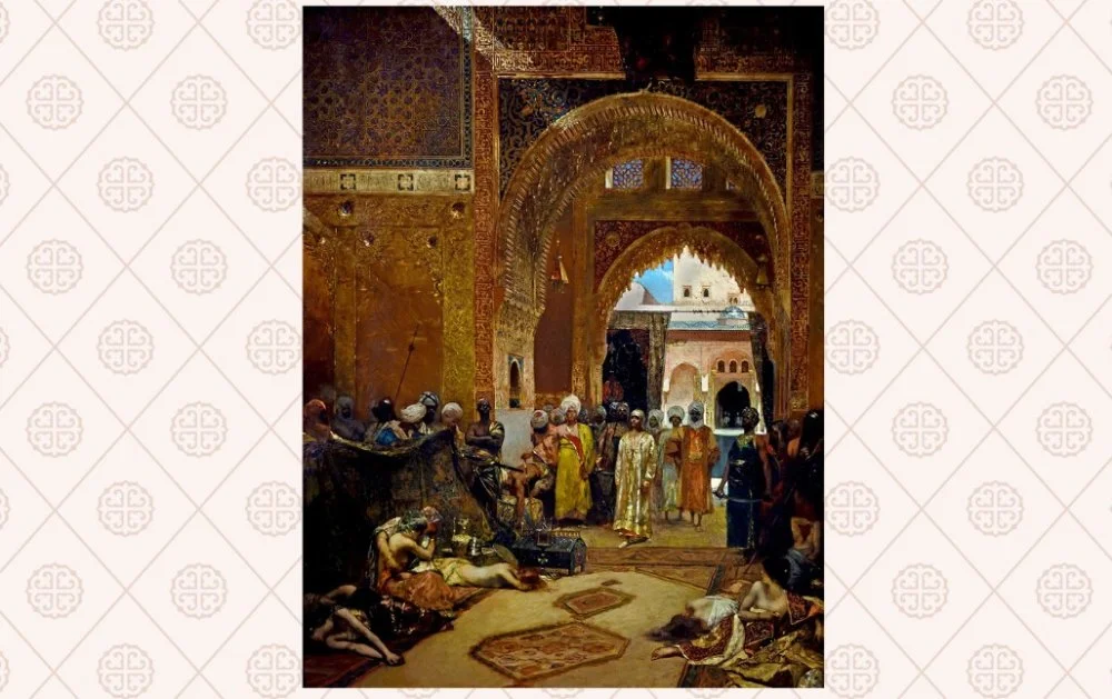 Jean-Joseph Benjamin-Constant. The Day after a Victory at the Alhambra. 1882/ Alamy