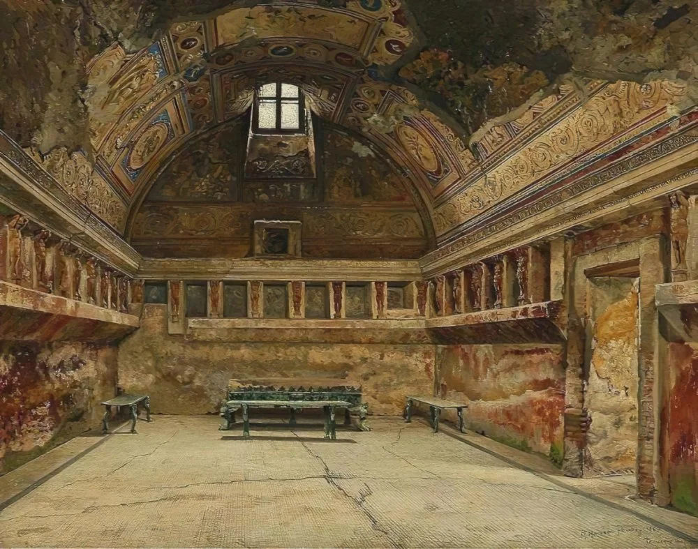 Josef Theodor Hansen. Tepidarium at the Forum baths in Pompeii. 1884/Wikimedia Commons 