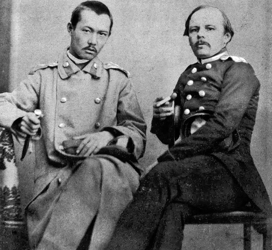 Valikhanov and Dostoevsky in Semipalatinsk. May 1859/Wikimedia Commons