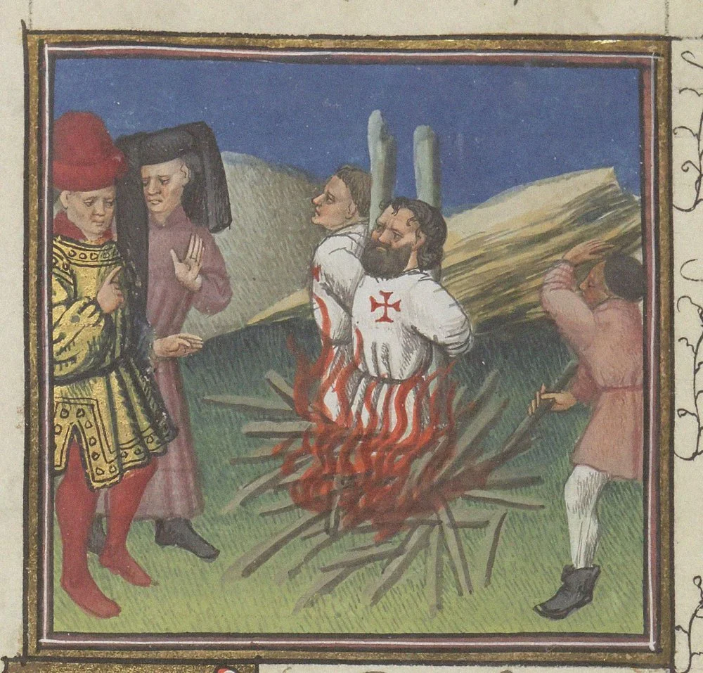 Execution of the Templars. From «Des Cas des nobles hommes et femmes» by Boccaccio, circa 1435-1440./Getty Images