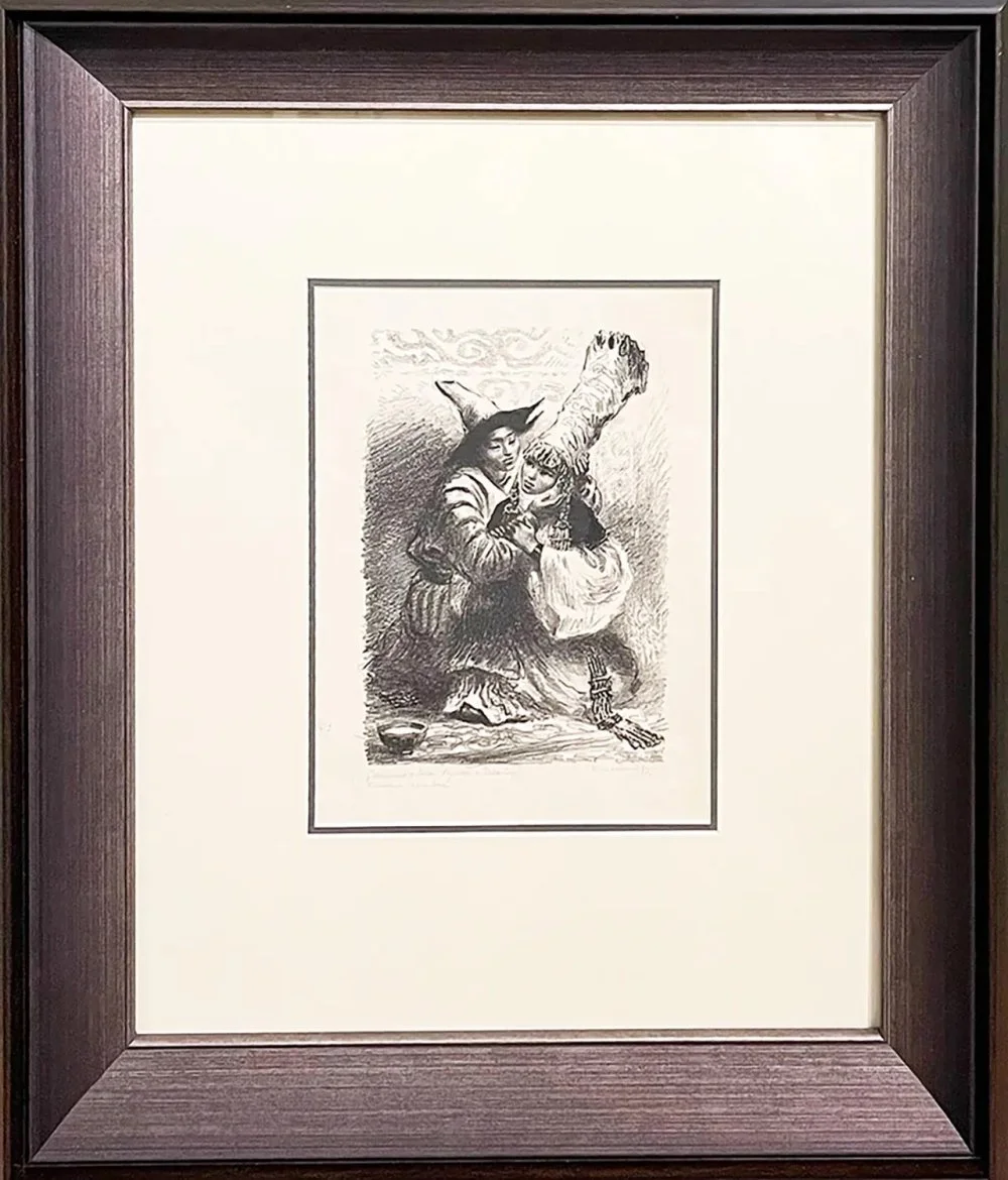 Ксения Клементьева. «Қозы Көрпеш — Баян Сұлу» дастанына иллюстрация. 1938 жыл / Bonart аукцион үйі ұсынған сурет (https://bonart.kz/)