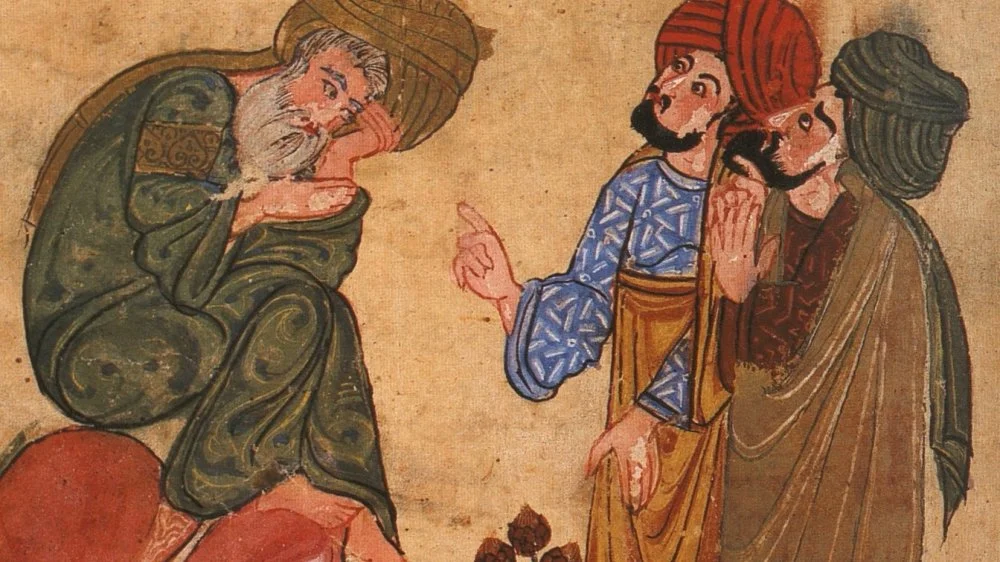 Сократ и ученики. Арабская миниатюра 11 века/Музей Топкапы