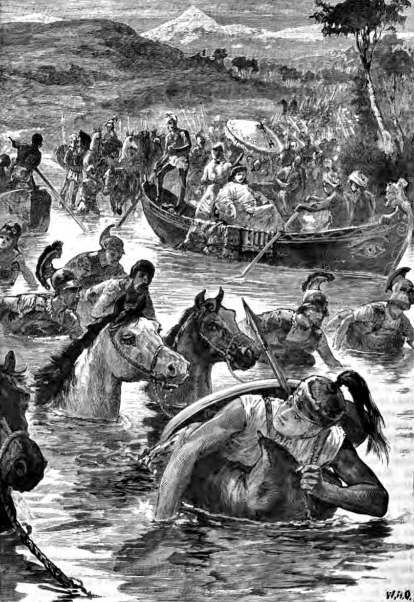 Edmund Ollier   The Macedonians crossing the Jaxartes Publication date 1882/Wikimedia Commons