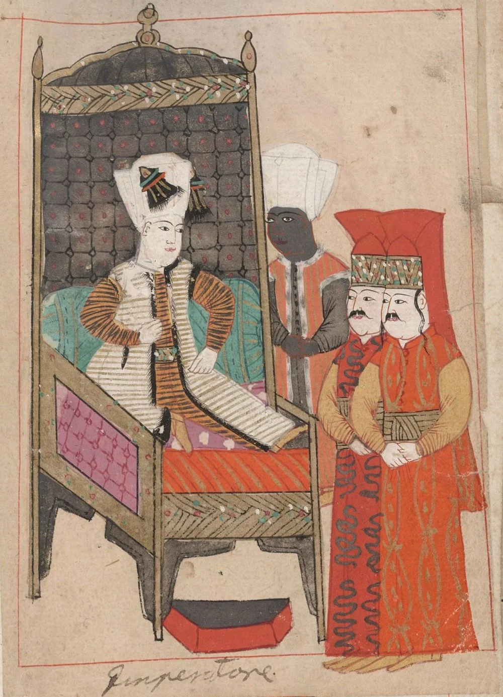 Кизлар-ага и султан. 17 век / LIbrary of Congress, USA