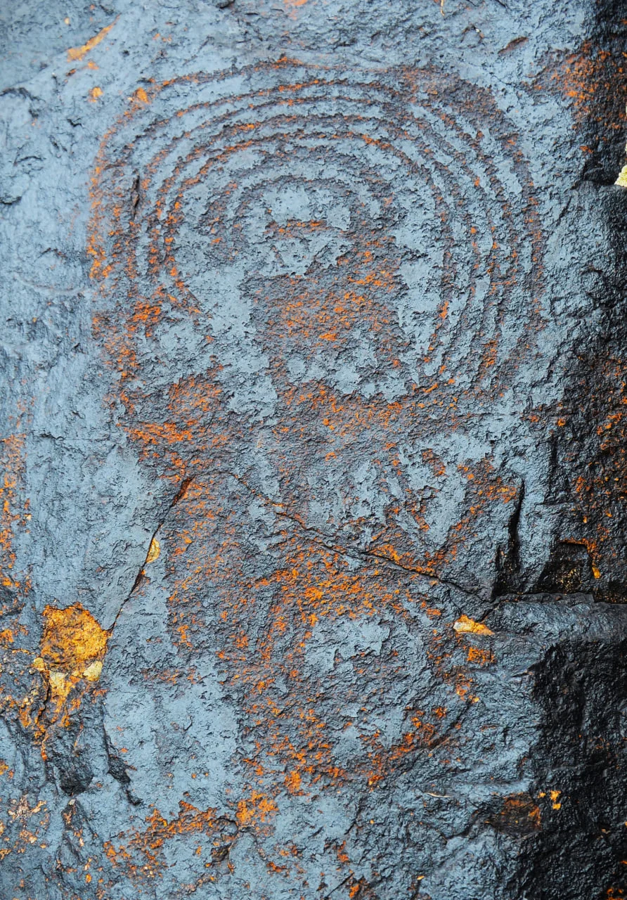 Petroglyph of a rainbow goat. Photo/Olga Gumirova