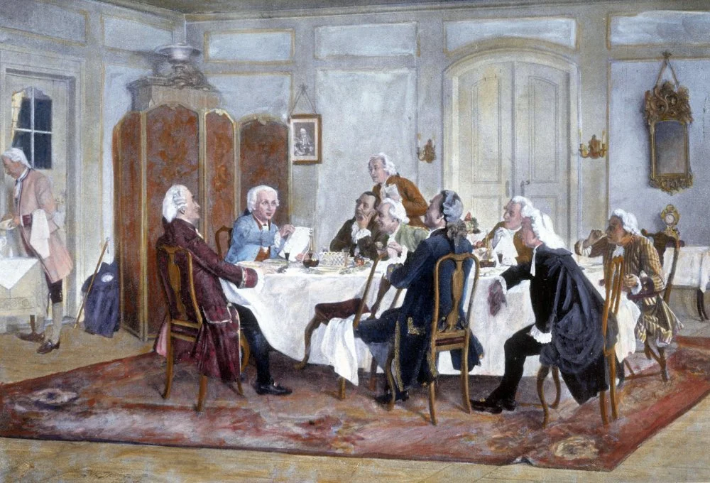 Эмиль Дерстлинг. Иммануил Кант с друзьями за ужином. 1900/Alamy