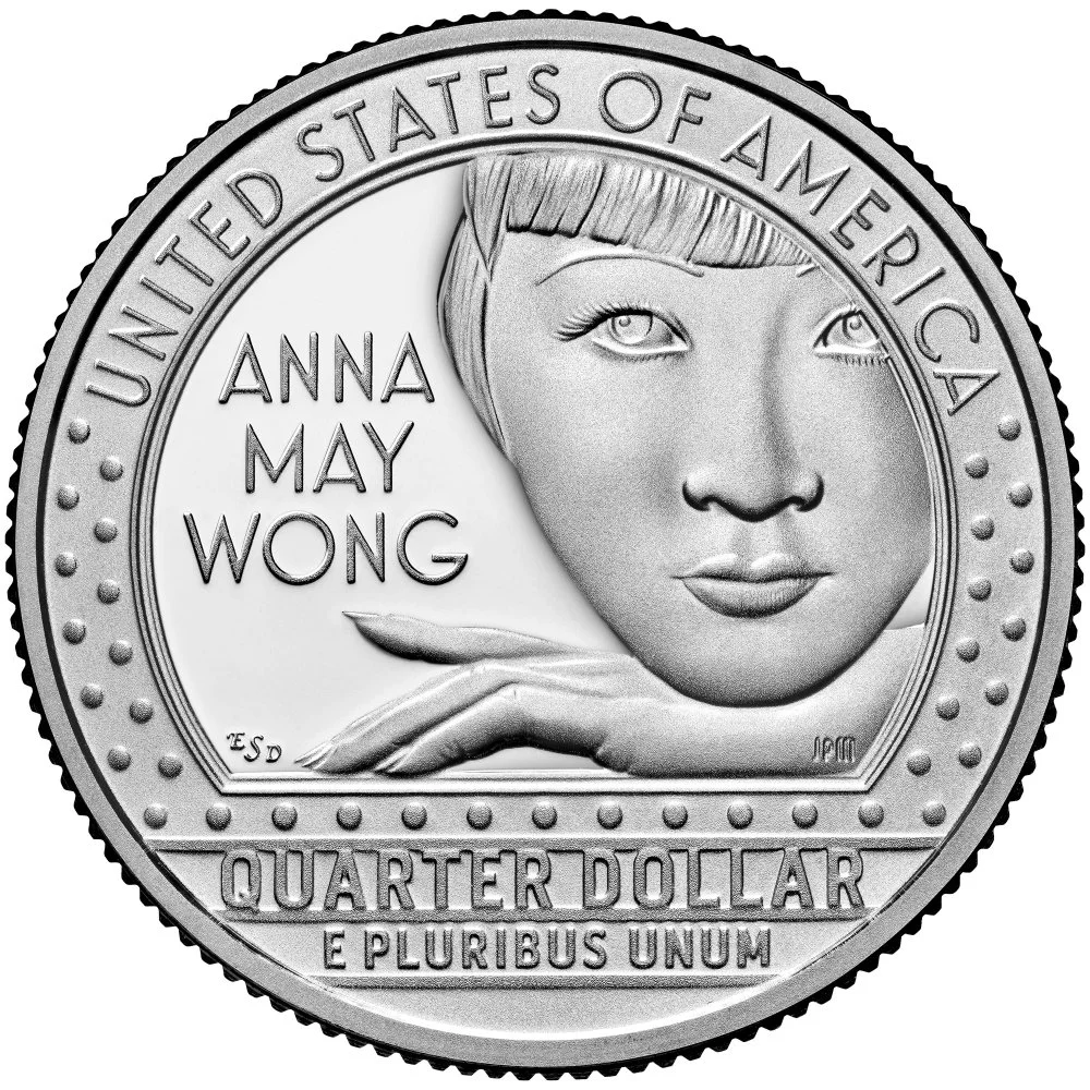 A new US quarter dollar is seen featuring Anna May Wong. The quarter is part of the American Women Quarters (AWQ) Program, The U.S. Mint has begun minting the first of 20 quarters honoring selected American women through 2025/the U.S. Mint/ Getty Images