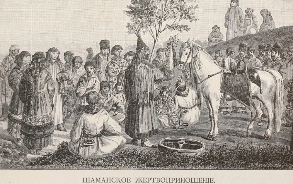 Шаманское жертвоприношение. Гравюра 19 века / Alamy