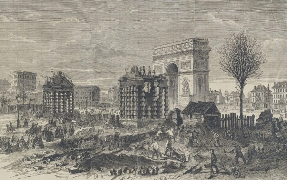Henri Linton. Rebuilding of Paris by Baron Haussmann. 1860/