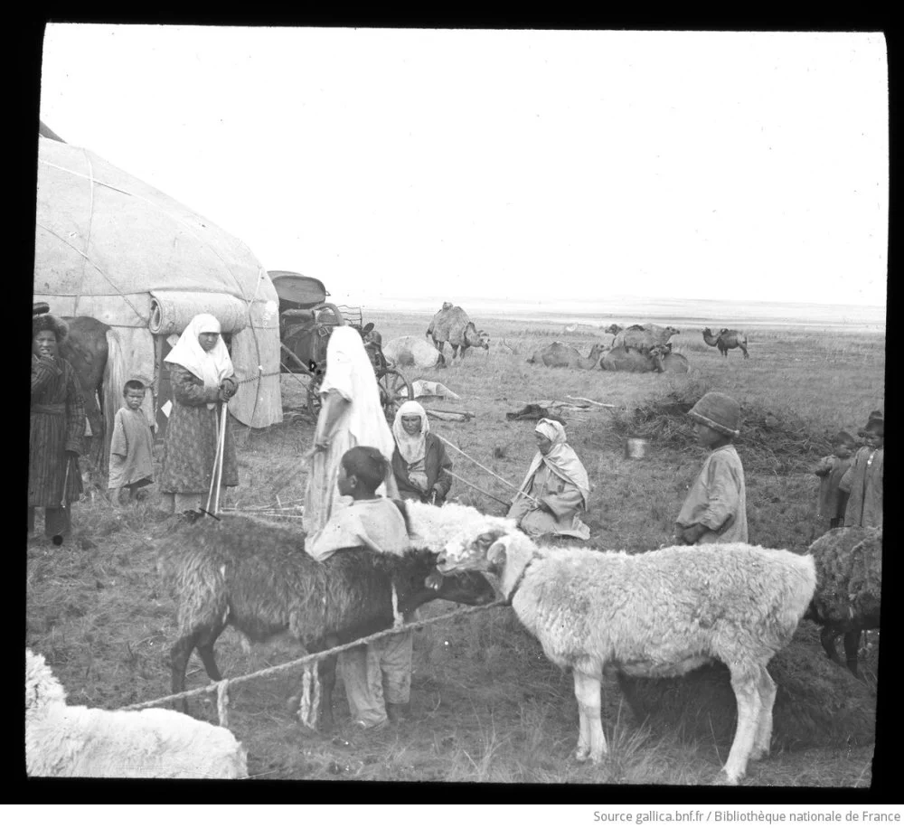 Jules Marie Cavelier de Cuverville. Shearing the rams / Bibliothèque nationale de France / Gallica