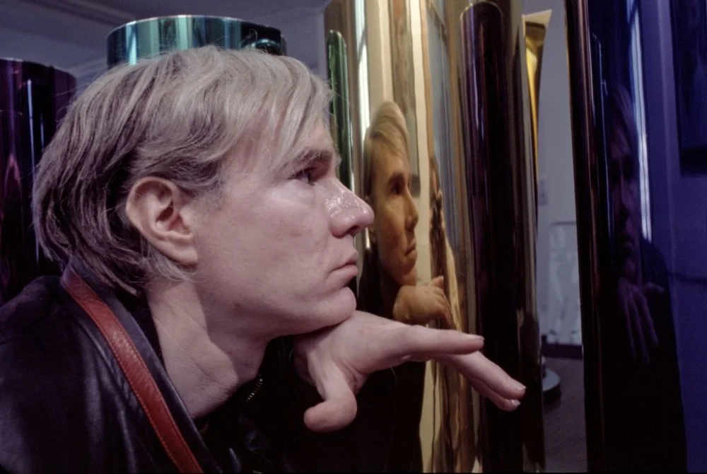 Andy Warhol photographed in 1968 at the factory at 33 Union Square West/Jack Mitchell/Getty Images