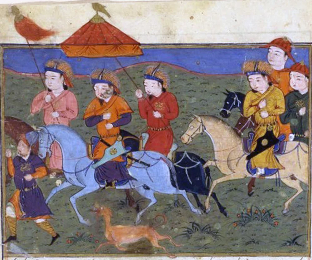 Құлағу хан өз әскерімен. 15 ғасырда салынған парсы миниатюрасы/Wikimedia commons
