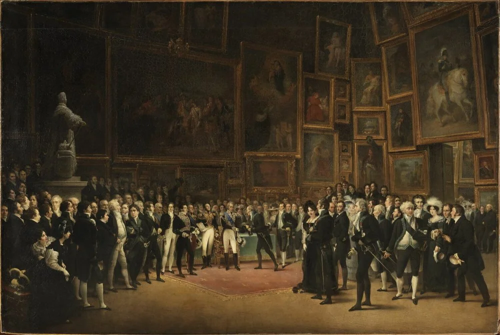 Франсуа Жозеф Эйм. Король Карл X распределяет награды на Парижском салоне 1824 года. Картина 1827 года/ Musée du Louvre/Wikimedia commons