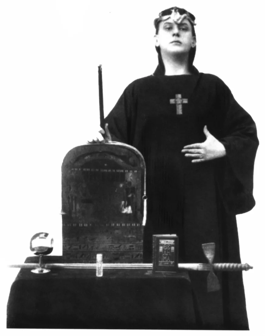 Aleister Crowley is an English occultist, poet, artist, writer and mountaineer, known as a black magician and Satanist. 1912/Wikimedia Commons. 1912/Wikimedia Commons 