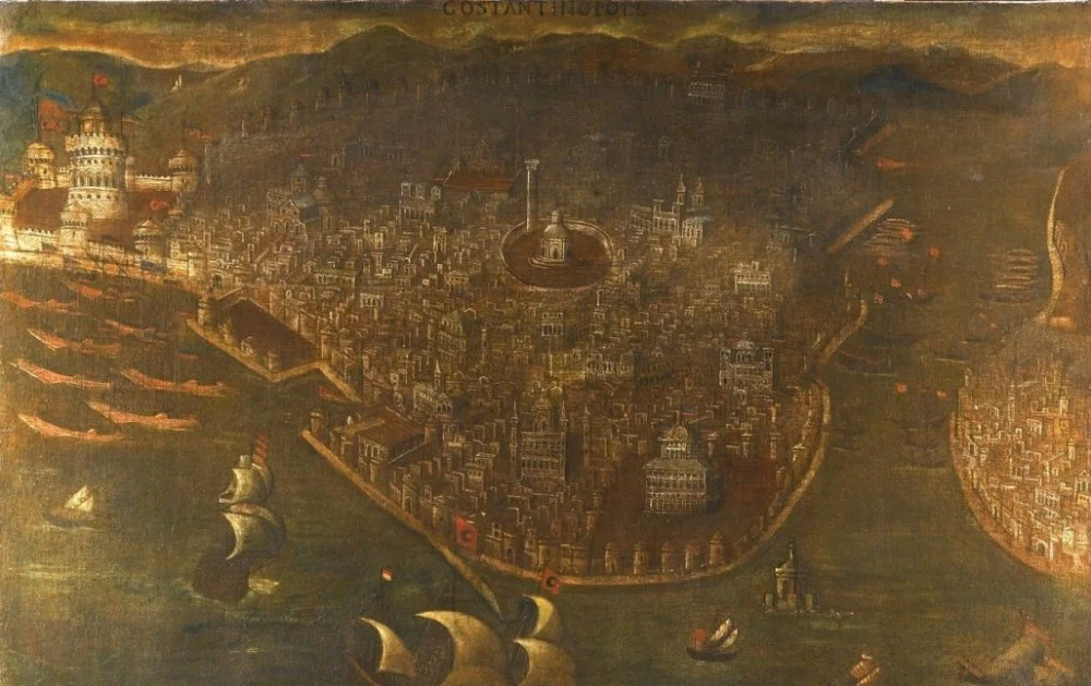 Константинопольдің көрінісі. Аты-жөні белгісіз венециялық суретші. 15 ғасырдың соңы – 16 ғасырдың басы  / Wikimedia Commons