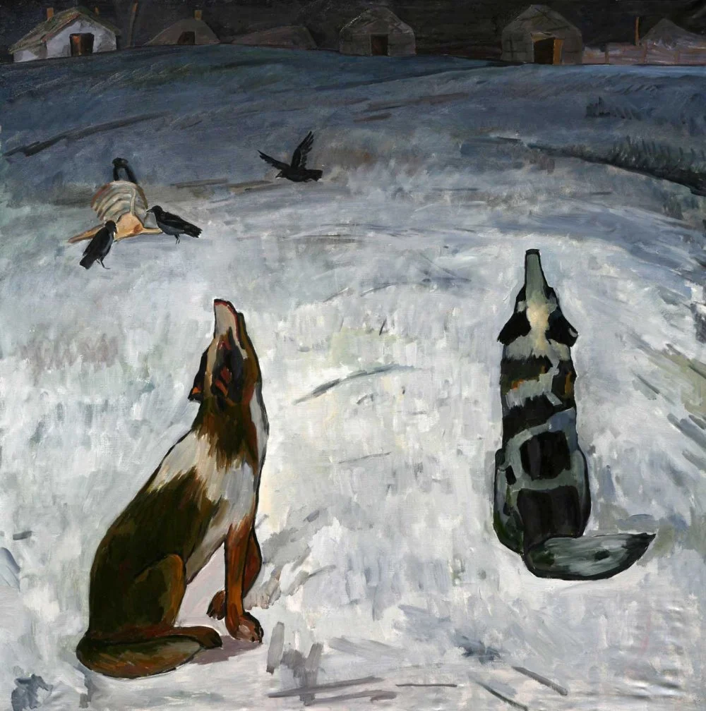 Очир Кикеев. Калмыцкая деревня после депортации / Wikimedia Commons