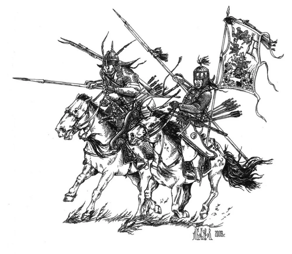 Калмыцкие воины. Реконструкция / Wikimedia Commons