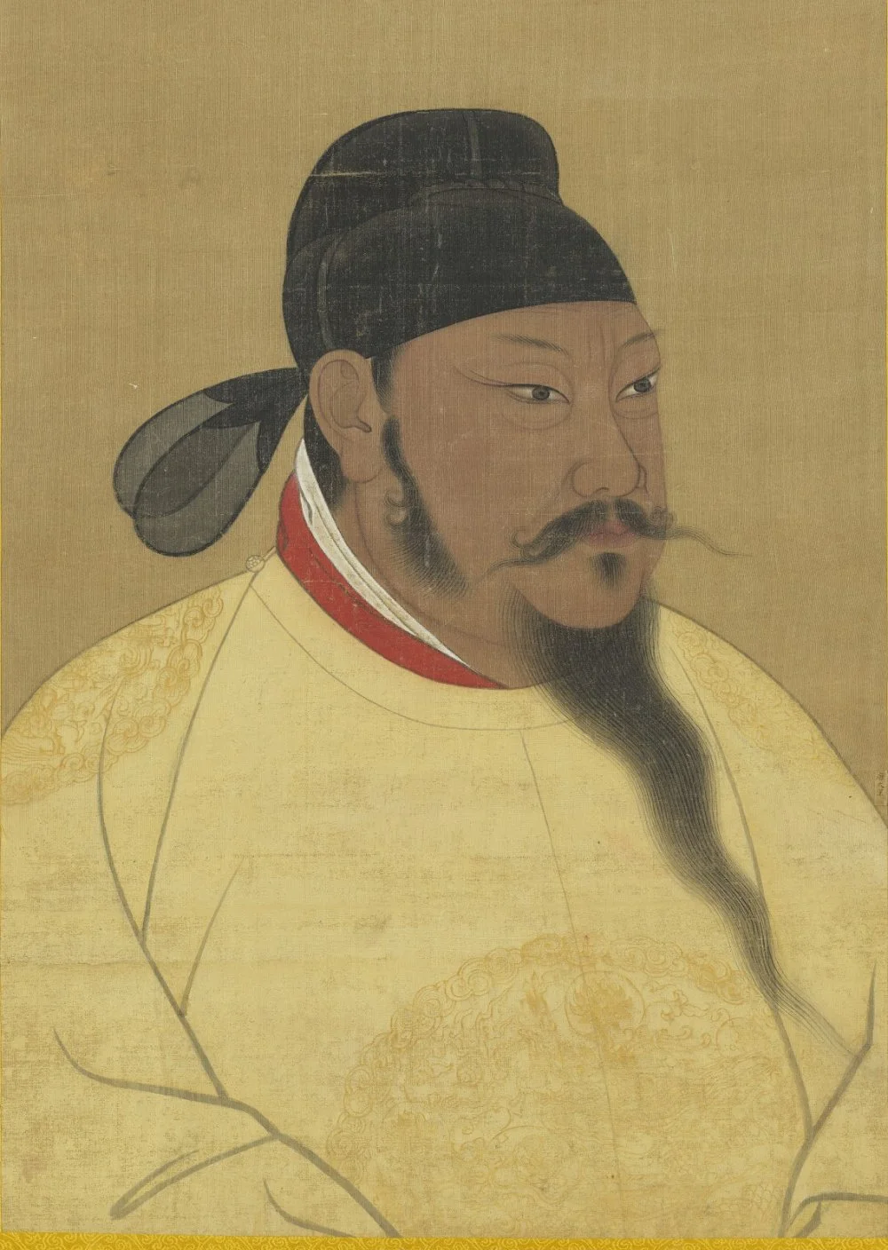 Тайцзун (Ли Ши-минь), Таң династиясының императоры. Мин династиясы дәуірінен жеткен портрет (1368–1644). Ұлттық сарай музейі, Тайбей / Wikimedia Commons