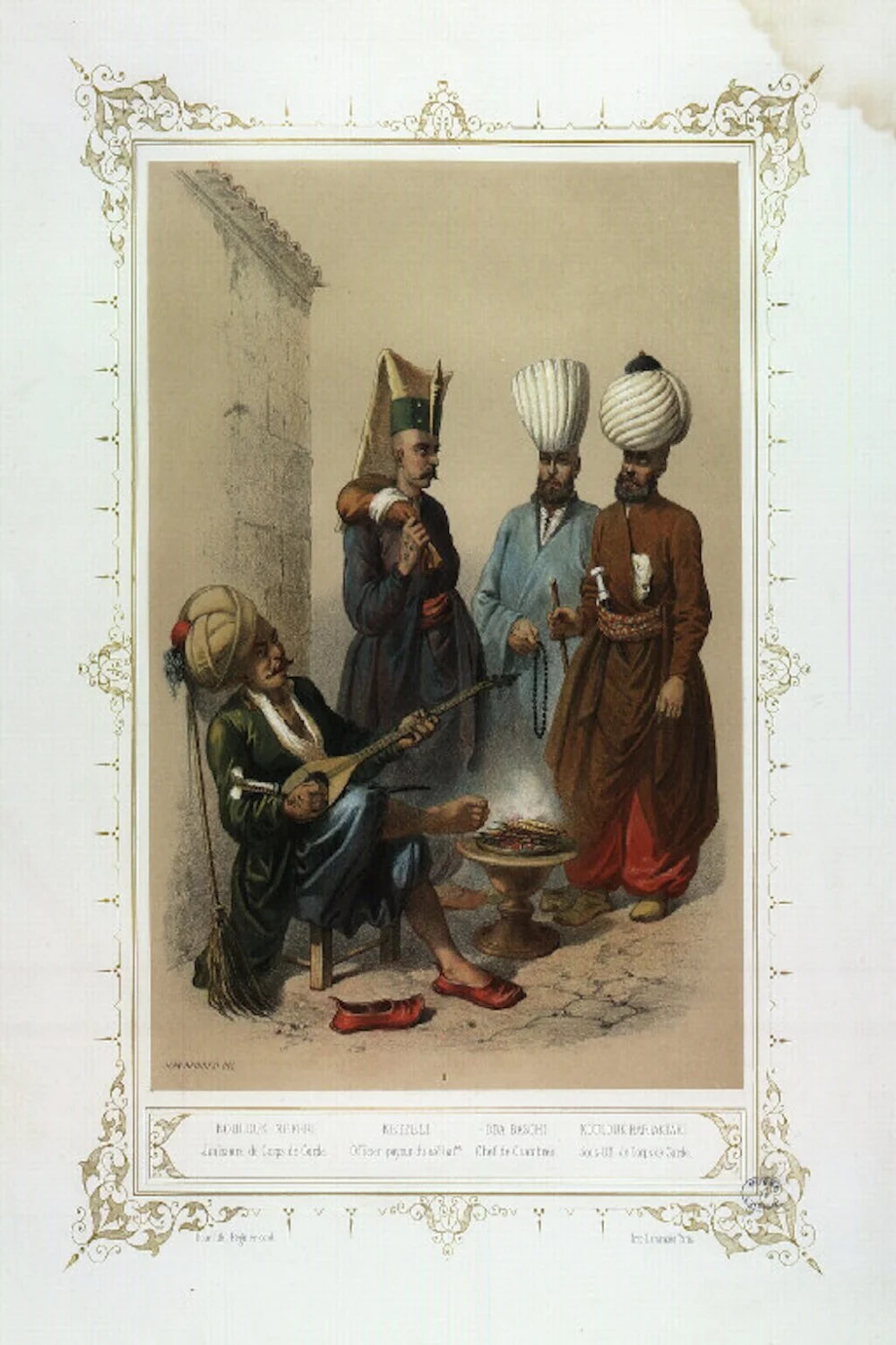 Jean Brindisi. Janissary plays music.1855/Wikimedia commons