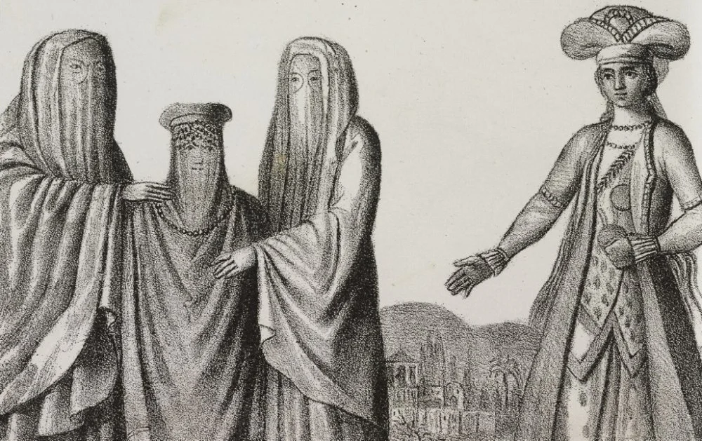 Женщина в Египте в 19 веке. Рисунок. 1838 год / De Agostini Picture Library via Getty Images