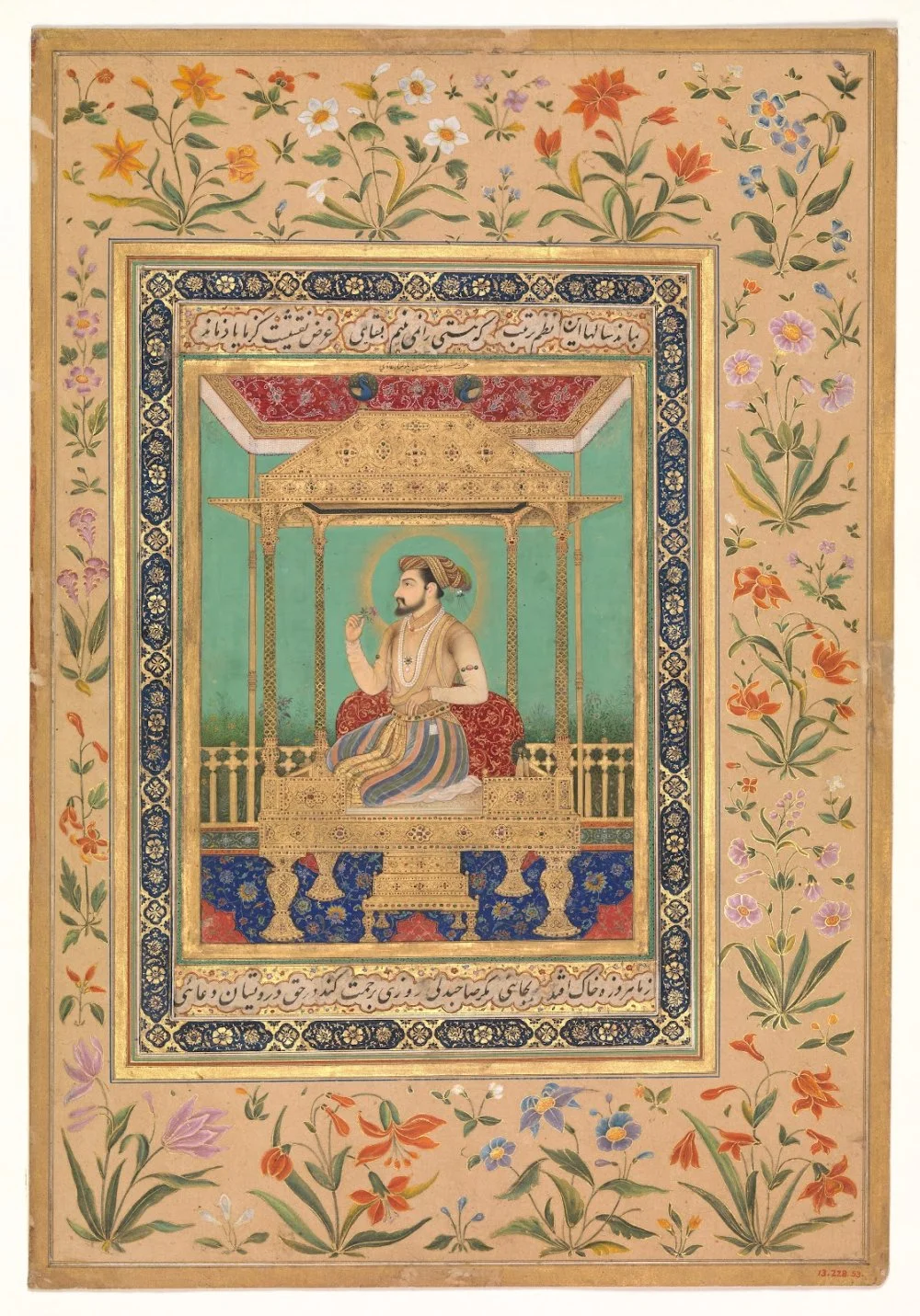 Павлиний Трон, на котором сидит Шах Джахан, 1635 год / Wikimedia Commons