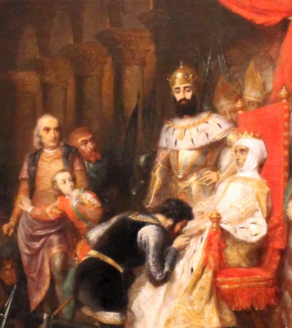 Мужчина целует руку мертвой королевы/Wikimedia commons