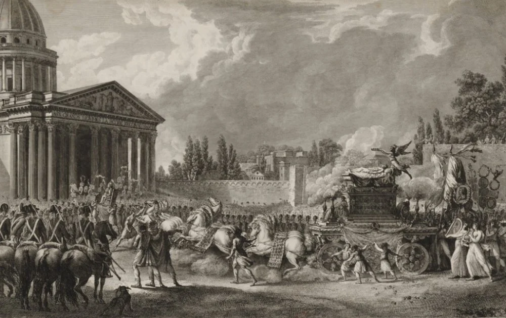 Malapeau Claude-Nicolas. Transporting the writer Voltaire's ashes to the Pantheon. 1795 /BNF