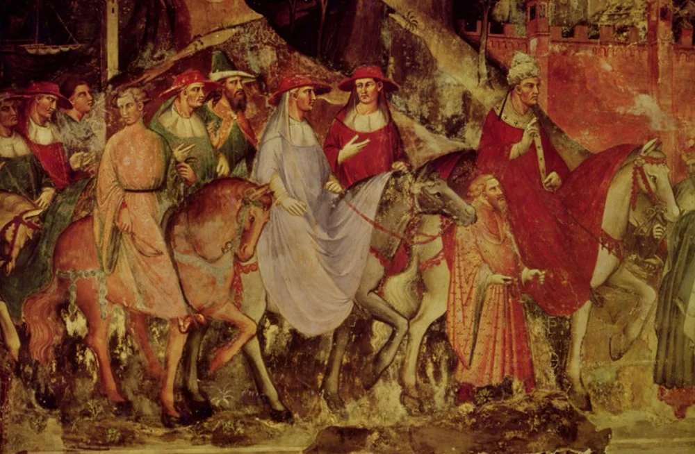 Рим Папасы III Александр Палаццо Пубблико фрескасында (Сиена, Италия). 14 ғасыр/Wikimedia commons