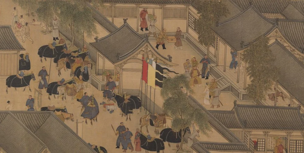 Похищение Цай Вэньцзи. Иллюстрация к поэме «18 песен флейты кочевника». Манускрипт 15 века. Китай / The Metropolitan Museum of Art.