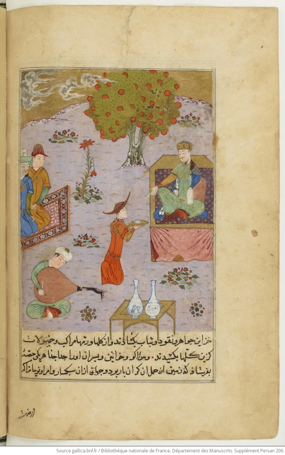 Гуюк-хан на пиру. Миниатюра из рукописи «Джами ат-таварих», Персия, начало 14 века / Wikimedia Commons