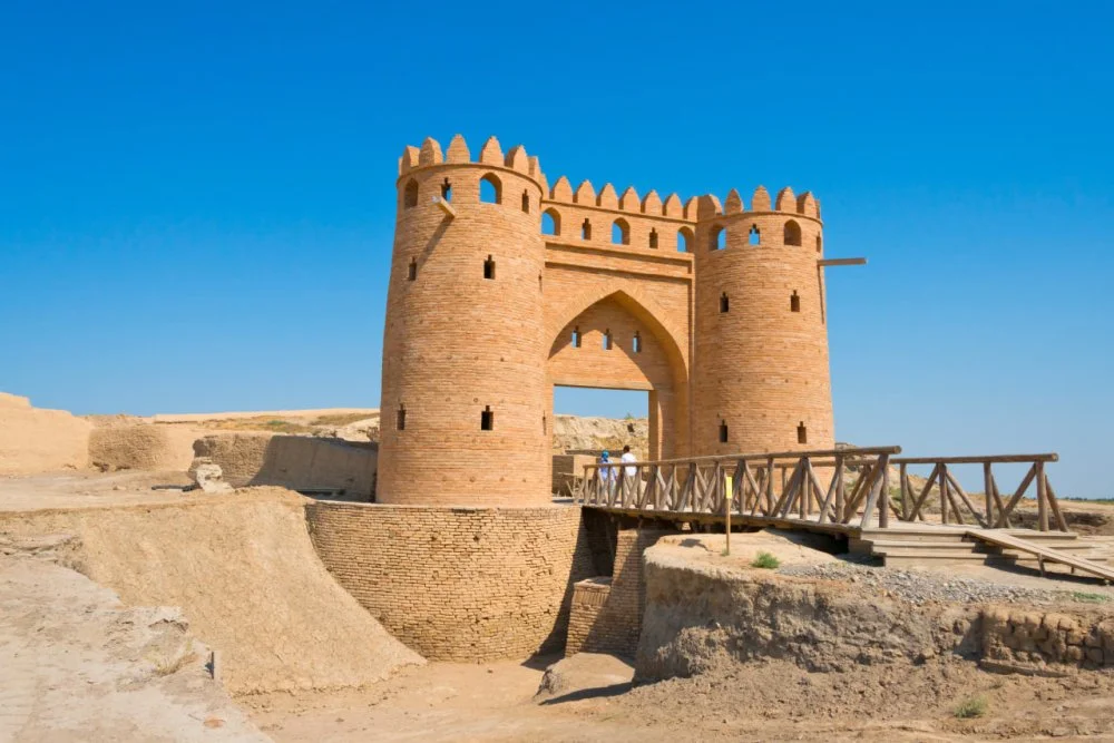 The gate of Shakhristan at the ruins of Otrar, Kazakhstan/Getty Images